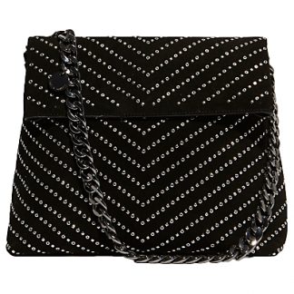 Karen Millen Leather Stud Regent Shoulder Bag