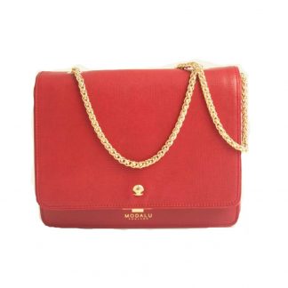 Modalu Mila: Red Small Shoulder Bag MH4711 ROUGE RED