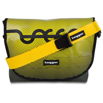Tagger Yellow Striped Complete Shoulder Bag 5001-GRN-YEL-YEL