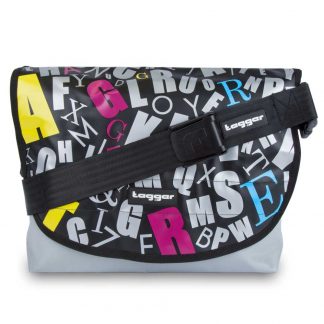 Tagger Alphabet Complete Shoulder Bag 5001-GRY-BLK-BLK