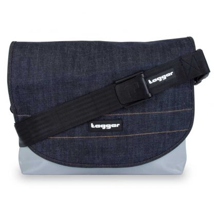 Tagger Denim Complete Shoulder Bag 5001-GRY-DRK DENIM-BLK
