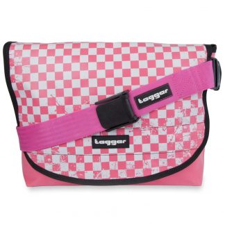 Tagger Pink Chequered Complete Shoulder Bag 5001-PINK-CHK-PINK