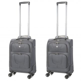 Aerolite 21" Lightweight 8 Wheeled Spinner Cabin Suitcase - Set of 2