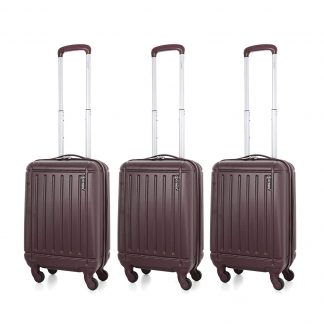 5 Cities Lightweight ABS Hard Shell Hand Luggage Suitcase - 4 Wheels