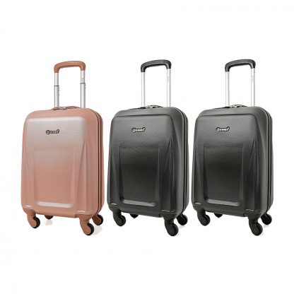 5 Cities Lightweight ABS Hard Shell Hand Luggage Suitcase - 4 Wheels