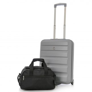 Set of 2 - Aerolite Hard Shell Suitcase 55x40x20cm & Bag 35x20x20cm