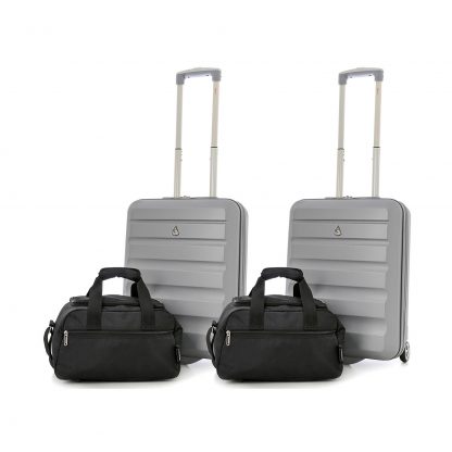 Set of 4: 2 x Aerolite Hard Shell Suitcase 55x40x20cm & Bag 35x20x20cm