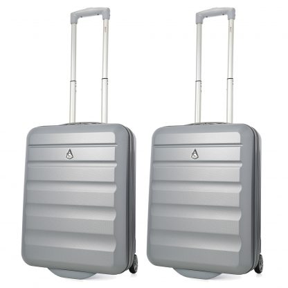 Aerolite Hard Shell Lightweight Suitcase 55x40x20 - 2 Wheels Set of 2