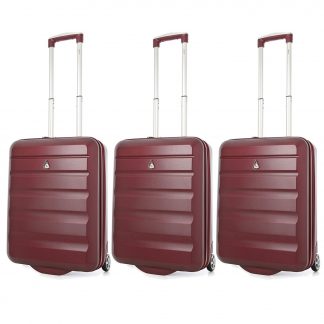 Aerolite Hard Shell Lightweight Suitcase 55x40x20 - 2 Wheels Set of 3