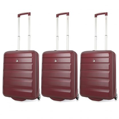 Aerolite Hard Shell Lightweight Suitcase 55x40x20 - 2 Wheels Set of 3