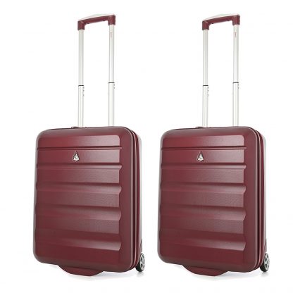 Aerolite Hard Shell Lightweight Suitcase 55x40x20 - 2 Wheels Set of 2