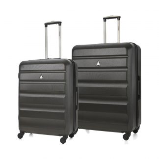 Aerolite ABS Hard Shell Plastic 4 Wheel Luggage Set