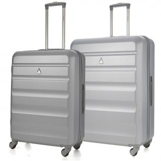 Aerolite Lightweight ABS Hard Shell Luggage Set 4 Wheel Medium + Large