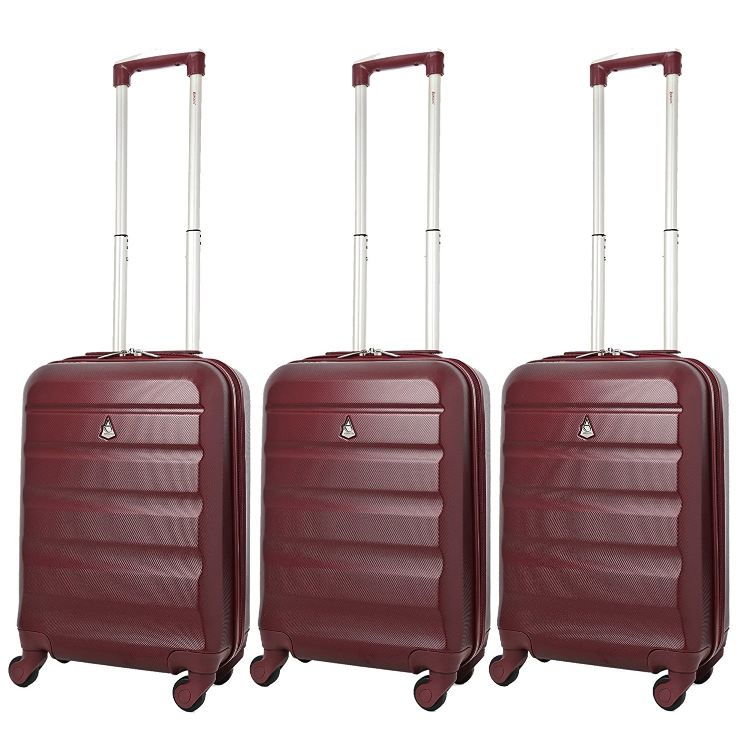 Aerolite Super Lightweight ABS Hard Shell Suitcase - 4 Wheels Set of 3