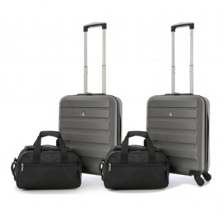 55x40x20cm and 35x20x20cm Aerolite Hard Shell Suitcase & Additonal Bag