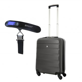 Aerolite 55x40x20cm & 50kg/100lbs 4 Wheel ABS Hard Shell Suitcase