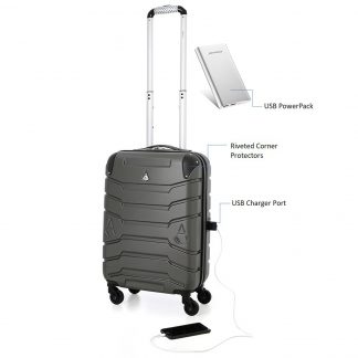 Aerolite SMART Suitcase USB Phone Charger Port