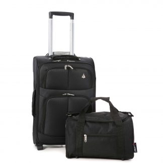 Aerolite Light 2 Wheel Cabin Suitcase (55x35x20cm) & Bag (35x20x20cm)