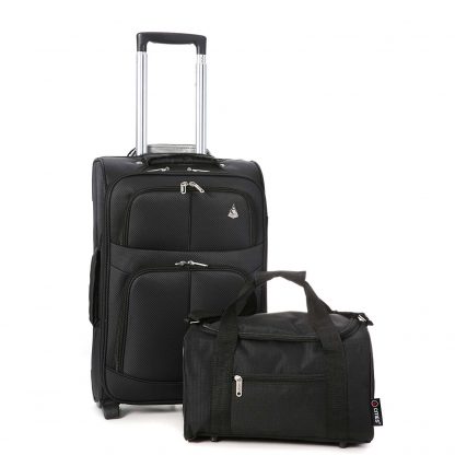 Aerolite Light 2 Wheel Cabin Suitcase (55x35x20cm) & Bag (35x20x20cm)