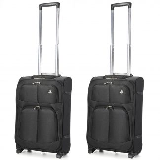 Aerolite Super Lightweight Travel Cabin Hand Luggage with 2 Wheels
