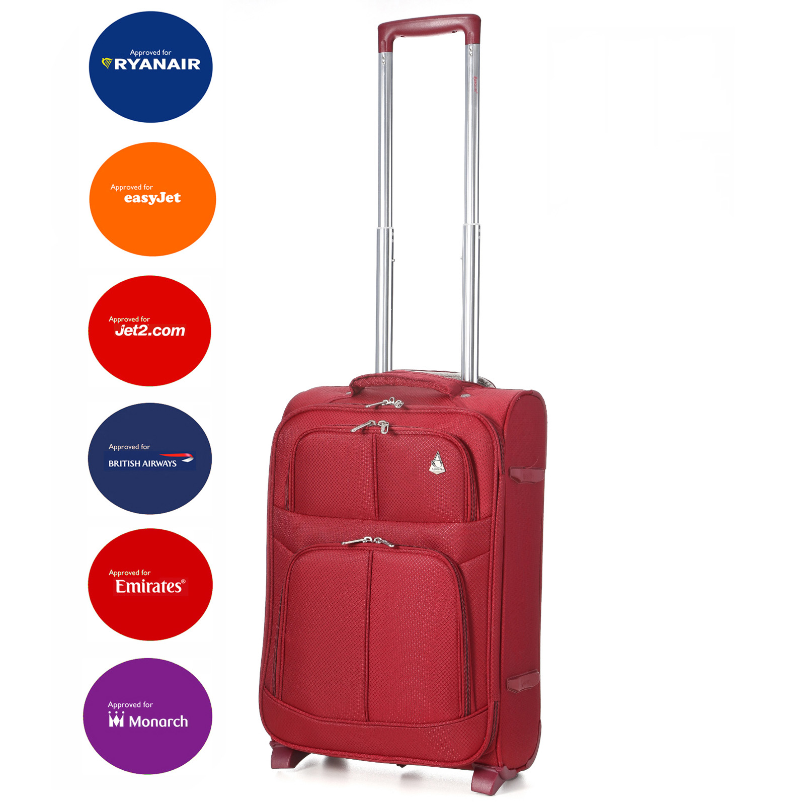 Aerolite 9613 Lightweight 21â³ (55cm) 2 Wheel Cabin Hand Luggage â Fashionable Handbags