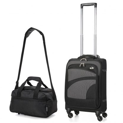 Aerolite  Lightweight Spinner Suitcase 4 Wheels -Cabin + 2nd Bag