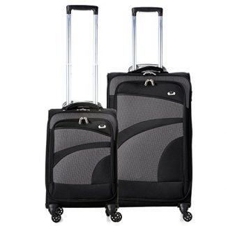Aerolite Super Lightweight 4 Wheel Spinner Suitcase & Trolley Case 2PC