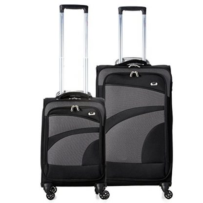 Aerolite Super Lightweight 4 Wheel Spinner Suitcase & Trolley Case 2PC