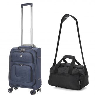 Aerolite Super Lightweight Suitcase 8 Wheels 21" 55x35x20 + Bag