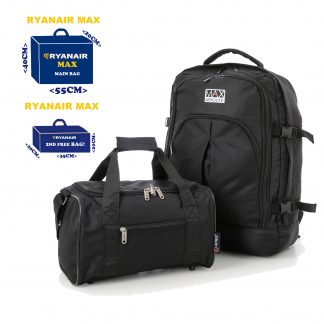 Set of 2 - Aerolite 55x40x20cm Backpack & 35x20x20cm 2nd Luggage Bag