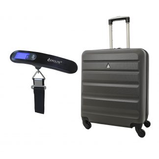 Aerolite 56x45x25cm 46L Lightweight Hard Shell Travel Spinner Suitcase