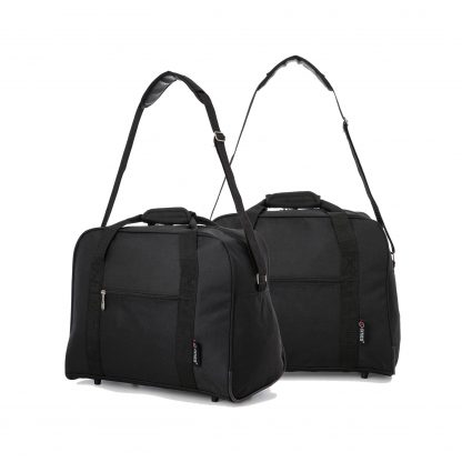 42x32x25cm Maximum Hand Luggage Cabin Holdall by 5 Cities Set of 2