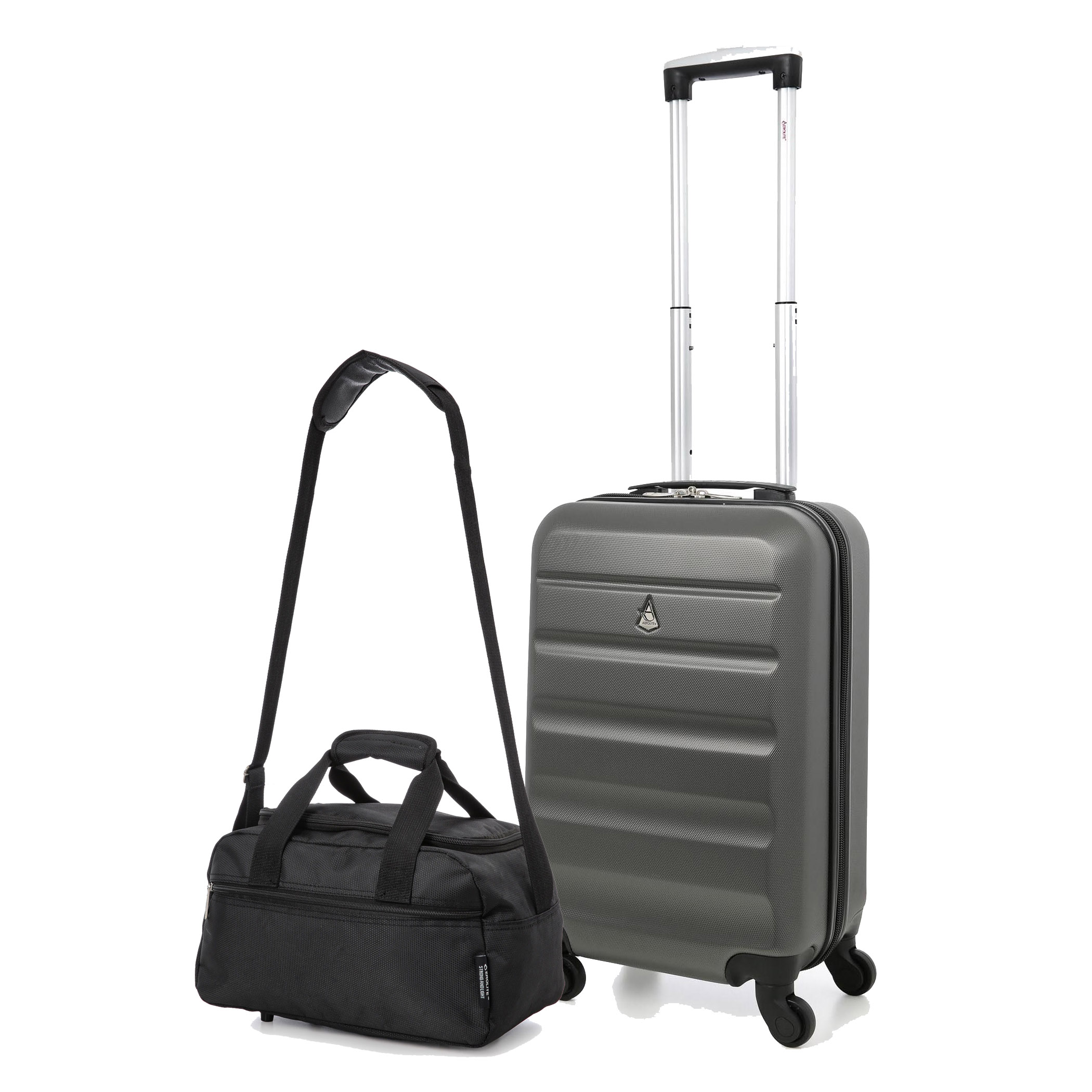 Aerolite 21" ABS Hard Shell 4 Wheel Suitcase + 35x20x20 Holdall