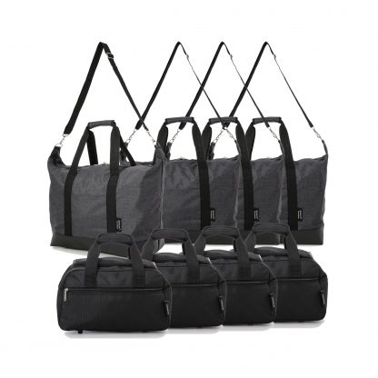 Set of 8: 4 x Ultra-Lightweight Holdall 55x40x20cm & Bag 35x20x20cm