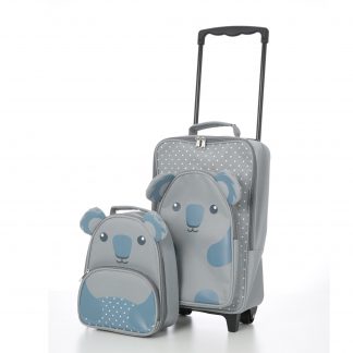 Kids Carry on Suitcase Travel Luggage Koala Trolley and Backpack Set