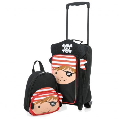 Kids Carry on Suitcase Travel Luggage Trolley (Pirate Trolley Bag)