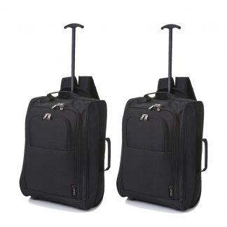 5 Cities Set of 2 Multi-use Flight Bags/Luggage Trolley Bag Backpacks