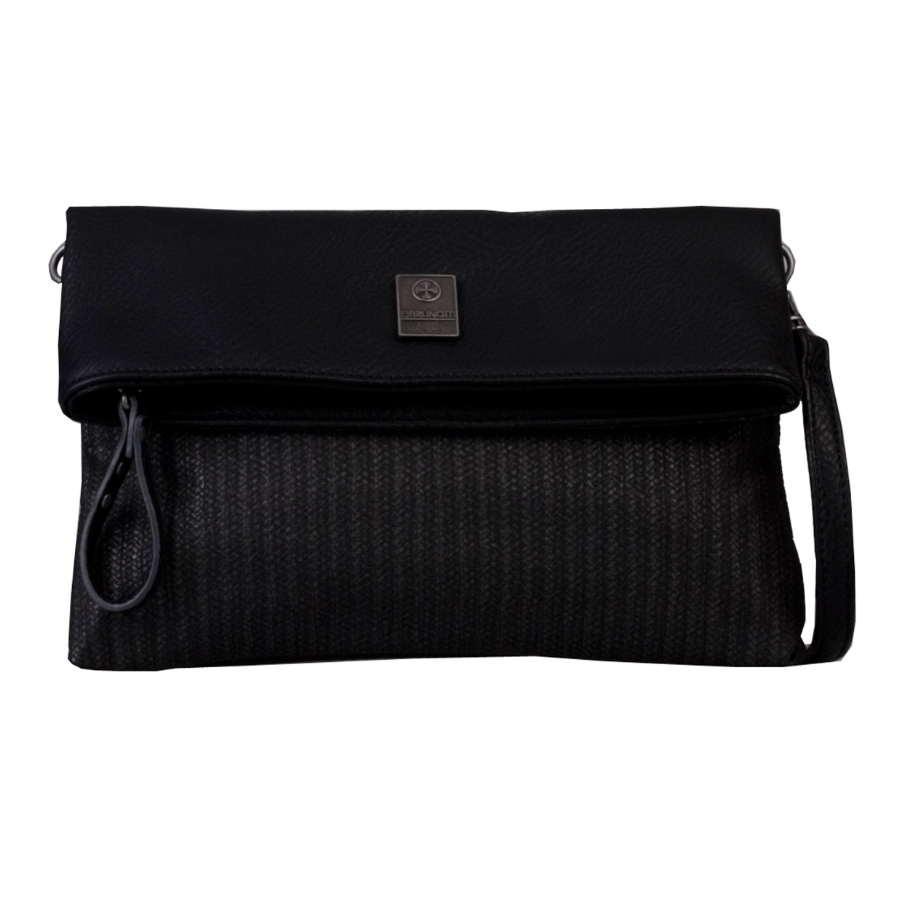 Brunotti Soft Black PU Flat Shoulder Bag BB4128-900