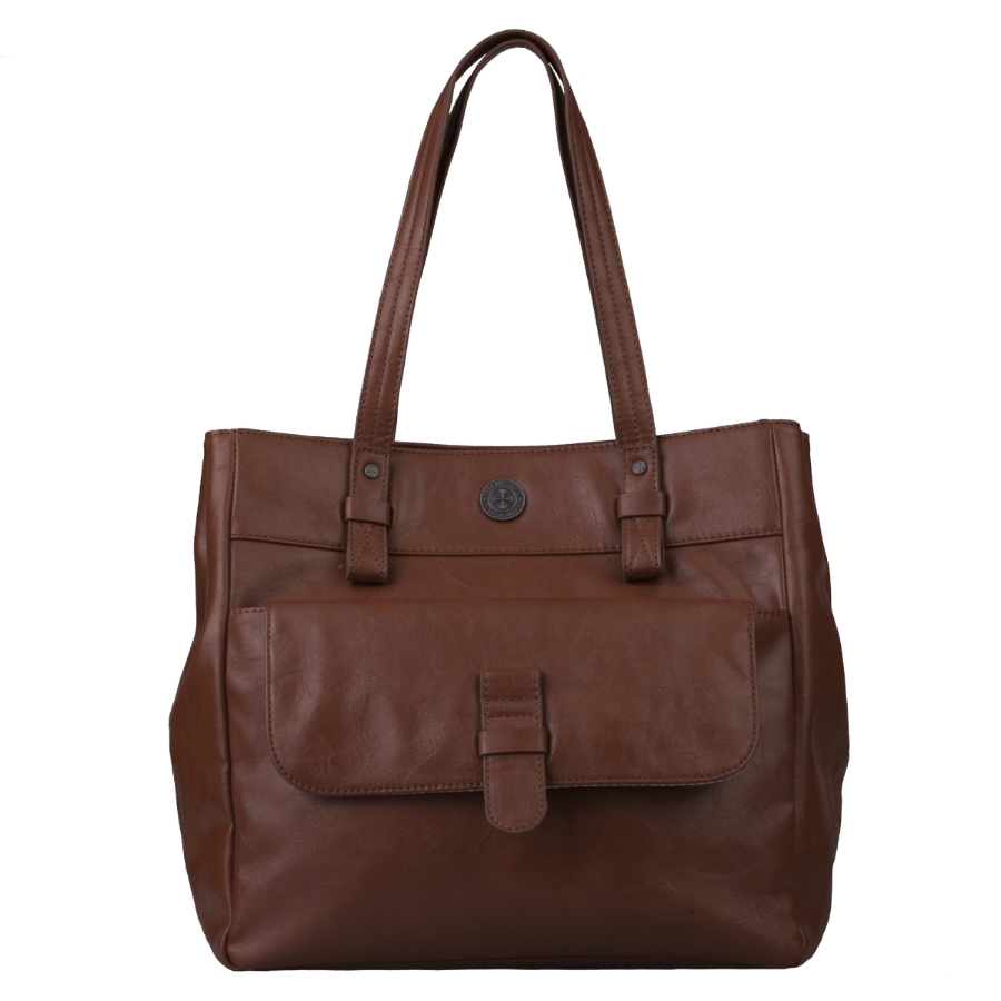 Brunotti Dark Brown PU Shopper Bag BB4131-804