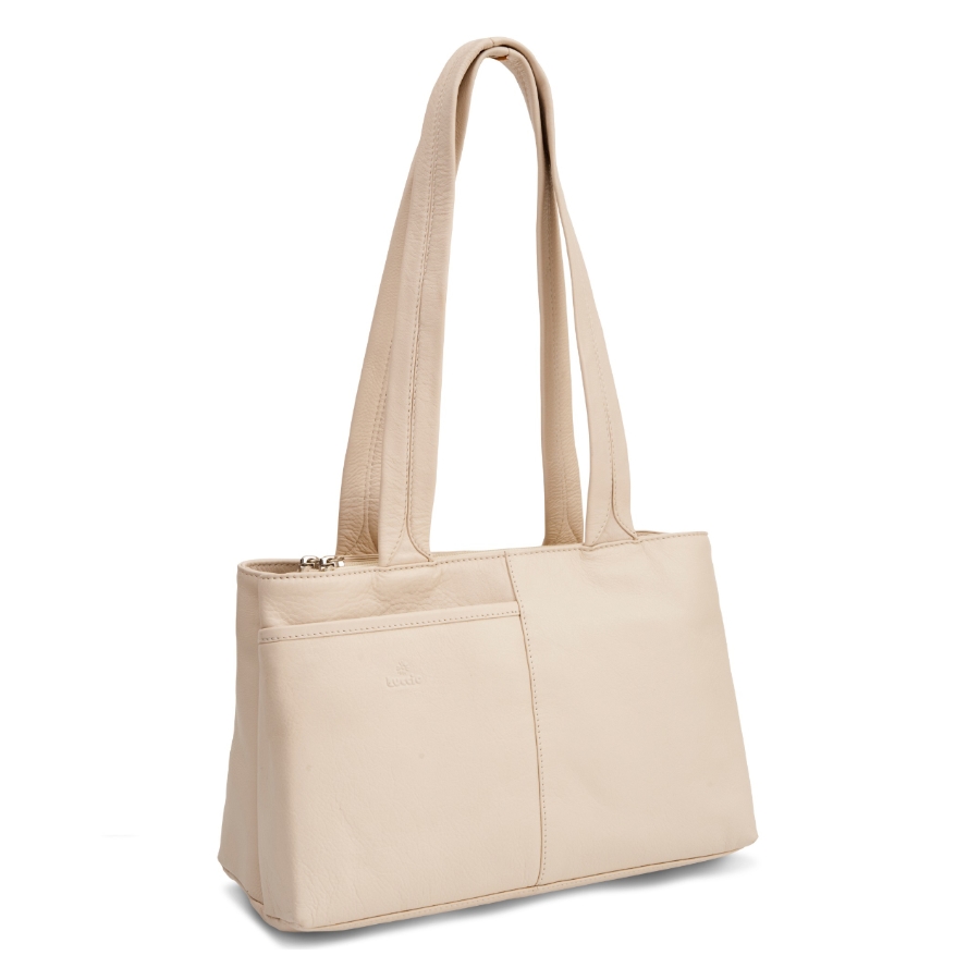 LUCCIO Ladies Cream Leather Grab Bag BMB005CRM